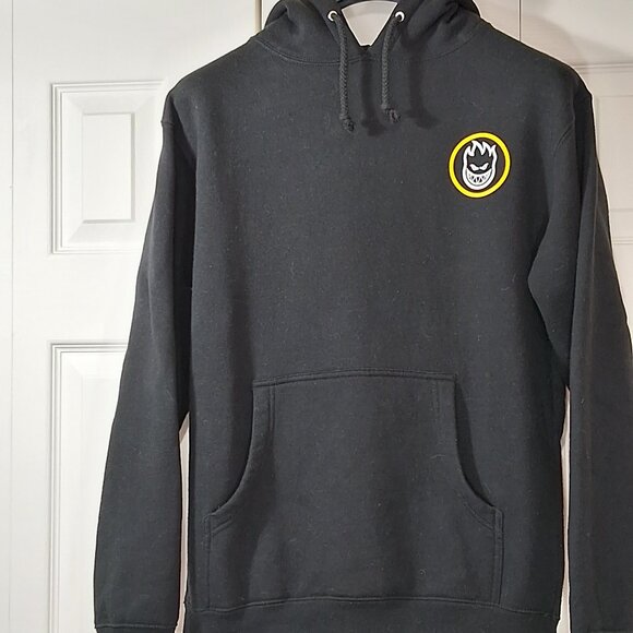 Spitfire Classic Swirl Fade Hooded Sweatshirt Black and Yellow - Picture 3 of 13